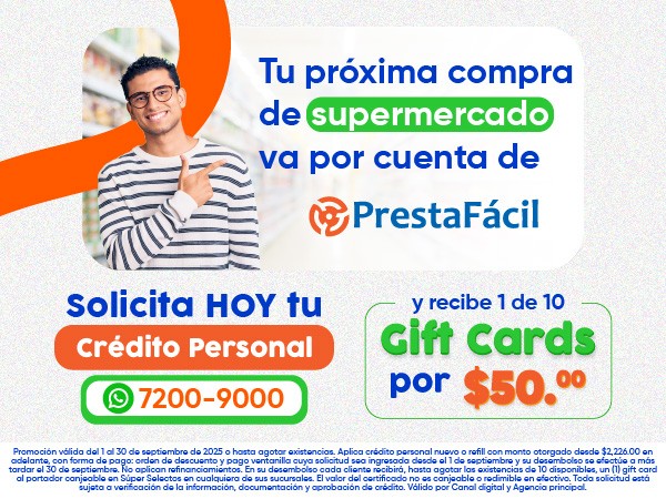 Septiembre te premia: tu Súper gratis con PrestaFácil